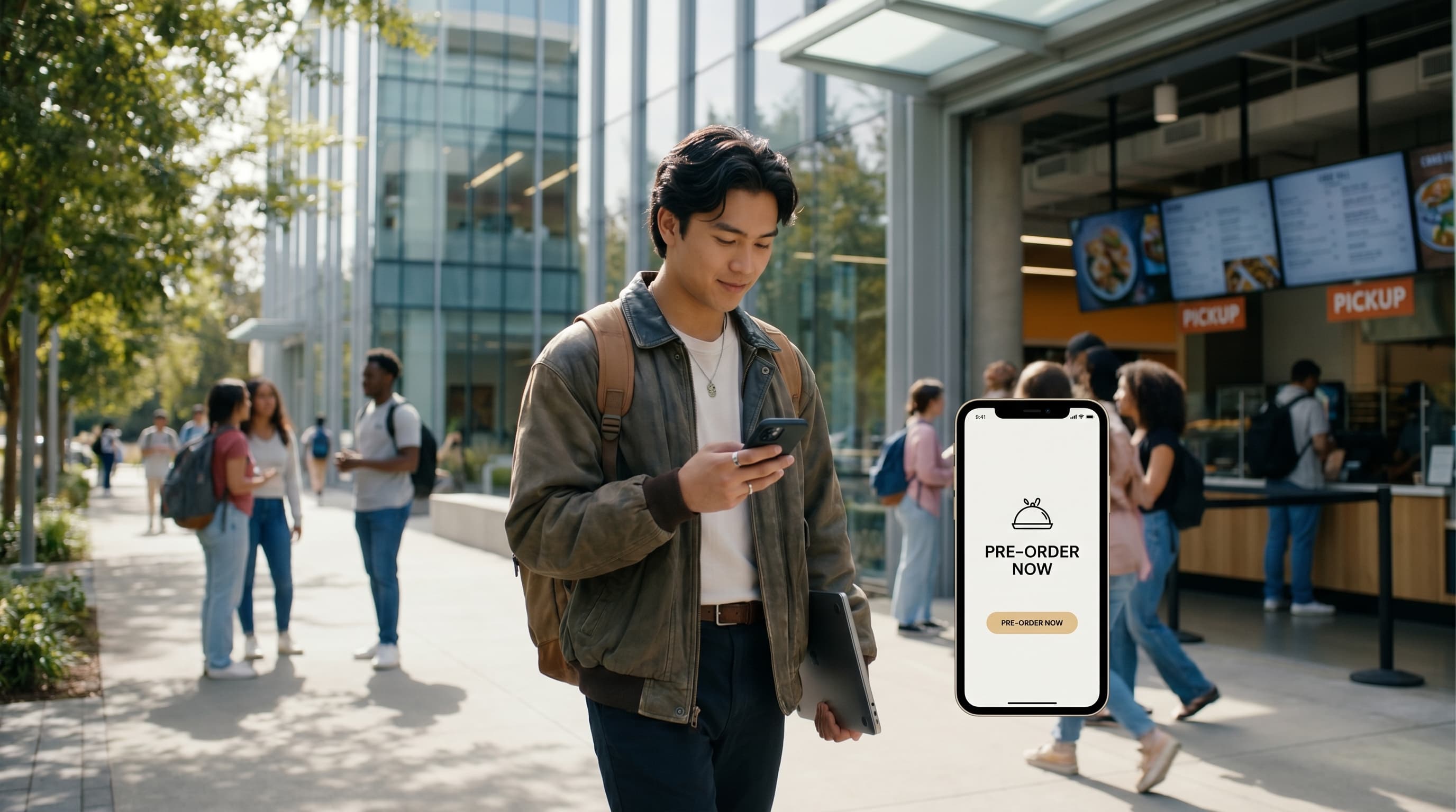 Pre-order via Student App